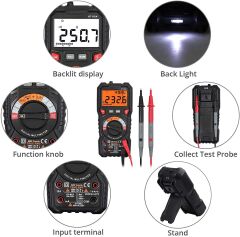ALFA Habotest HT118A True Rms Dijital Multimetre AC/DC NCV Sıcaklık Diod