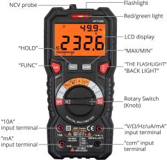 ALFA Habotest HT118A True Rms Dijital Multimetre AC/DC NCV Sıcaklık Diod