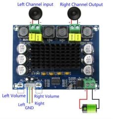 2x120W TPA3116D2 Stereo Amfi 2 Kanal Dijital Audio XH-M543 8 SD998