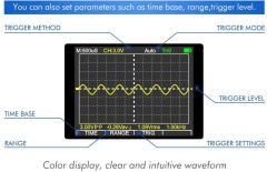 ALFA ET828 2 in 1 Osiloskop Multimetre 1 MHz AC DC Frekans Diyot 10 Dalga Grafik Depolama