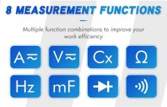 ALFA ET828 2 in 1 Osiloskop Multimetre 1 MHz AC DC Frekans Diyot 10 Dalga Grafik Depolama