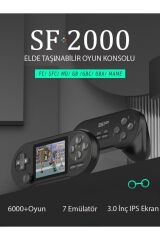 DATA FROG SF2000 Retro Oyun Konsolu 6000 Oyun 3inç HD Gamepad