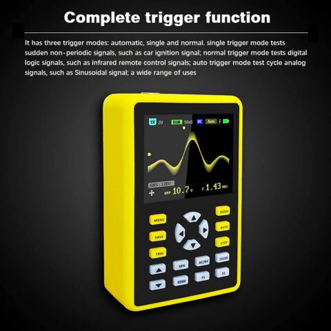 5012H 2.4-inch Dijital Taşınabilir Osiloskop 500MS/s 100MHz Dalga Formu Hafızalı﻿﻿﻿﻿