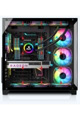 Gaming Boş Kasa Temperli Cam Şeffaf 42x28cm Bilgisayar Kasası 425x280x420mm