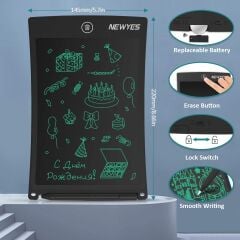8.5inç Lcd Grafik Not Yazma ve Çizim Resim Tableti + Kalem
