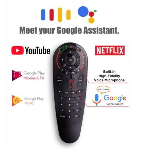 G30 Akıllı Uzaktan Kumanda 33 Tuş IR Gyro Sensing Netflix