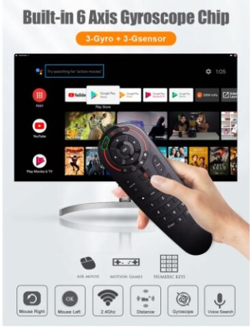 G30 Akıllı Uzaktan Kumanda 33 Tuş IR Gyro Sensing Netflix