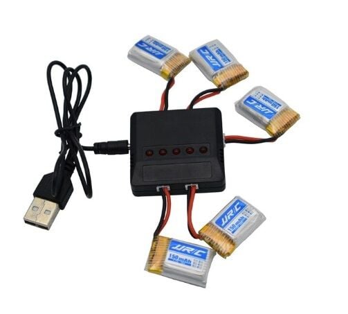H36 150mah Drone Lipo Batarya + Şarj Aleti RC Helikopter Şarjlı Pil