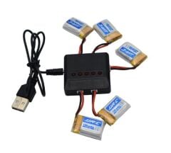 H36 150mah Drone Lipo Batarya + Şarj Aleti RC Helikopter Şarjlı Pil