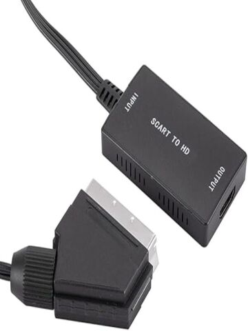 Scart-Kablo Hd Adaptörü 720P 1080P Video Ses Dönüştürücü Çevirici Tv Monitör Projektör İçin Adaptör