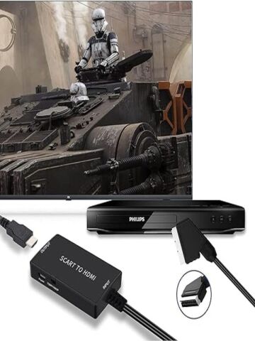 Scart-Kablo Hd Adaptörü 720P 1080P Video Ses Dönüştürücü Çevirici Tv Monitör Projektör İçin Adaptör