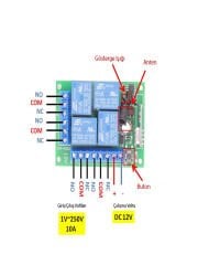 433Mhz Kablosuz Uzaktan Kumanda AC110V 220V Röle 4CH Mini Alıcı Verici Set Işık ve Garaj Kapısı İçin