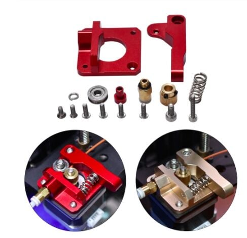 Alfa MK8 Alüminyum Extruder Blok Seti Kırmızı-Sağ-1.75mm