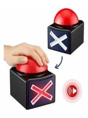 Oyun Soru Cevap Yanıt Butonu Bilgi Yarışması Işıklı Sesli Zil Uyarı Butonu Taşınılabilir