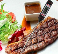 Dijital Mutfak Gıda Termometresi Yemek Isı Sıcaklık Ölçer Prob