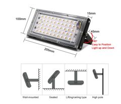 Led Projektör 50W Su Geçirmez Beyaz