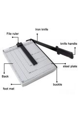 Anunnaki Metal Kollu Tablalı A4 Giyotin Kağıt Kesme Makinesi Ofis Hobi El Işi A4 Kollu Giyotin