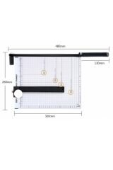 Anunnaki Metal Kollu Tablalı A4 Giyotin Kağıt Kesme Makinesi Ofis Hobi El Işi A4 Kollu Giyotin