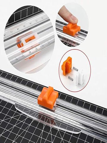 Sürgülü Giyotin Cetvelli Kağıt Kesme Makinesi Kağıt - Plastik Film Kesici