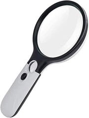 Büyüteç 5x 45x Zoom Büyütmeli Taşınabilir Led Işıklı Ledli Büyüteç Yaşlılar Okuma Çocuk Bilim