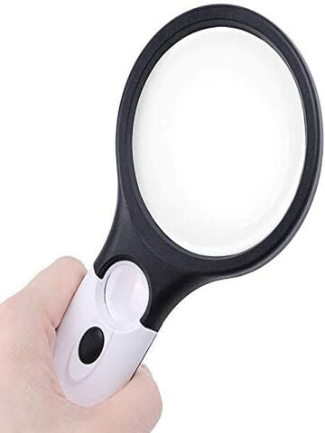 Büyüteç 5x 45x Zoom Büyütmeli Taşınabilir Led Işıklı Ledli Büyüteç Yaşlılar Okuma Çocuk Bilim