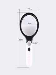 Büyüteç 5x 45x Zoom Büyütmeli Taşınabilir Led Işıklı Ledli Büyüteç Yaşlılar Okuma Çocuk Bilim