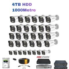 32'li 5MP IP Kamera Seti | PoE | Hikvision NVR | İç/Dış Mekan | Gece Görüş | Ses Kayıt | Mobil İzleme 4TB HDD Full Set
