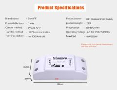 Sonoff Basic Kablosuz 220v 10A Akıllı IOS App Işık Zamanlayıcı