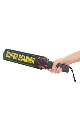 Super Scanner MD-3003B1 El Tipi Güvenlik Üst Arama Dedektörü 9V Pil Dahil