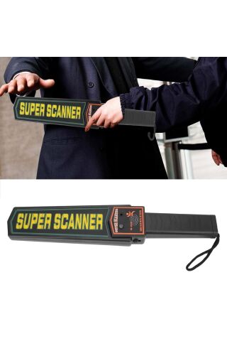 Super Scanner MD-3003B1 El Tipi Güvenlik Üst Arama Dedektörü 9V Pil Dahil