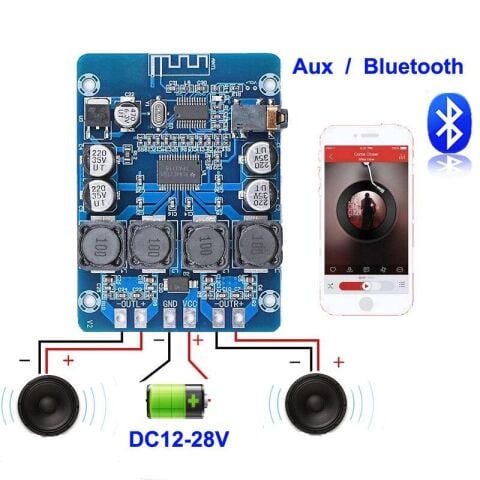 Alfas XH-M314 Bluetooth Stereo Amplifikatör | Dijital Güç, 12–28 V, Kablosuz Ses Sistemi Uyumlu