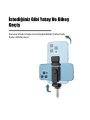 Uzaktan Kumandalı Selfie Çubuğu 70cm Tripod Ios ve Android Uyumlu Siyah