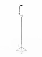 2in1 Masüstü Işıklı Tripod Bluetooth Kumandlı Selfie Çubuğu Ios ve Android Uyumlu Beyaz