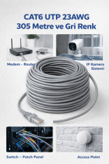 305 Metre Cat6 Utp 23Awg Kablo Cat6 Network IP Kamera Ethernet Kablosu 305m 0.56mm High Gigabit Lan