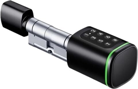 TTLock Akıllı Kapı Kilidi Elektronik Silindir Şifreli Kartlı Mobil APP Bluetooth Smart Lock Siyah