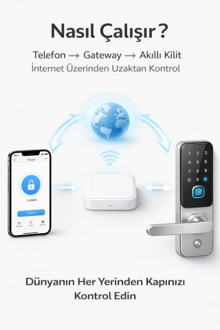Akıllı Kapı Kilidi WiFi Gateway G2 TTLock Uyumlu Smart Lock Hub