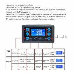ZK-PP1K Çift Modlu LCD PWM Sinyal Jeneratörü 1Hz-150Khz PWM ve Pulse Darbe Modu