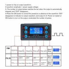 ZK-PP1K Çift Modlu LCD PWM Sinyal Jeneratörü 1Hz-150Khz PWM ve Pulse Darbe Modu