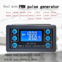 ZK-PP1K Çift Modlu LCD PWM Sinyal Jeneratörü 1Hz-150Khz PWM ve Pulse Darbe Modu