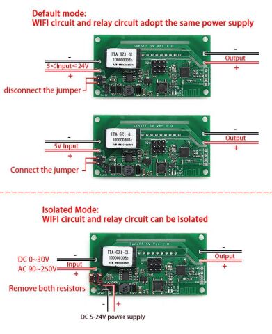 Sonoff SV 5V-24V Güvenli Gerilim WiFi Kablosuz Anahtarı Akıllı Ev APP Kontrol Modülü