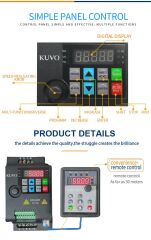 2,2Kw 9.6A  İnverter Üç Faz AC 3Hp Frekans Dönüştürücü Motor Hız Kontrol Sürücü Regülatör
