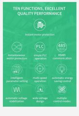 2,2Kw 9.6A  İnverter Üç Faz AC 3Hp Frekans Dönüştürücü Motor Hız Kontrol Sürücü Regülatör