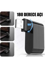 3 Bağlantı Noktalı 90/180 Derece Dönebilir USB 2.0 Çoklayıcı Hub Taşınılabilir Bilgisayarlar İçin