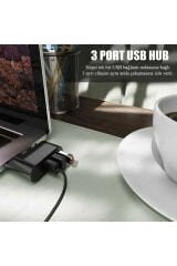 3 Bağlantı Noktalı 90/180 Derece Dönebilir USB 2.0 Çoklayıcı Hub Taşınılabilir Bilgisayarlar İçin