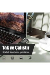 3 Bağlantı Noktalı 90/180 Derece Dönebilir USB 2.0 Çoklayıcı Hub Taşınılabilir Bilgisayarlar İçin