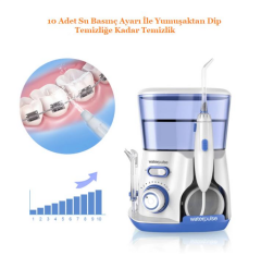 ALFA Waterpulse V300 Profesyonel Ağız Duşu Flosser 10 Modlu 120Psi 800ml 5 Uç Dahil