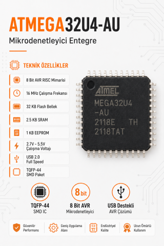 STM32F446RET6 Mikrodenetleyici Entegre ARM Cortex-M4 180MHz 512KB Flash LQFP64 SMD IC