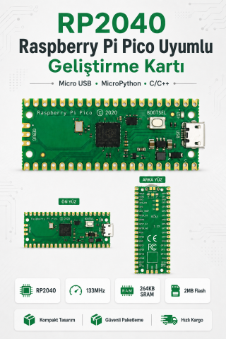 RP2040 Raspberry Pi Pico Uyumlu Geliştirme Kartı Micro USB Mikrodenetleyici Modül