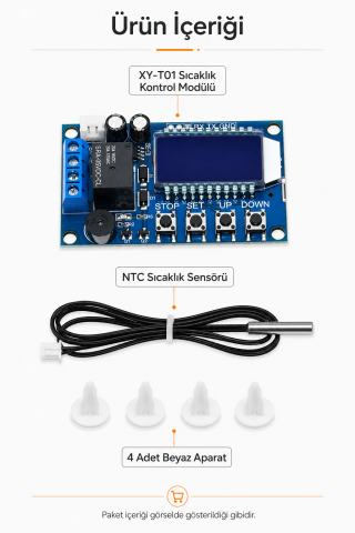XY-T01 Dijital Sıcaklık Kontrol Modülü DC 6-30V Termostat Röle Kartı Isıtma Soğutma Kontrol Cihazı