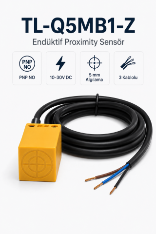 TL-Q5MB1-Z 24VDC Endüktif Proximity Sensör PNP NO CNC Lazer Makinesi Yakınlık Sensörü